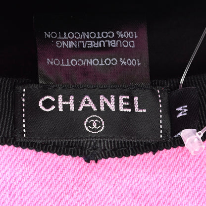 Chanel Denim Logo Bucket Hat M Pink Yellow 8 of 9