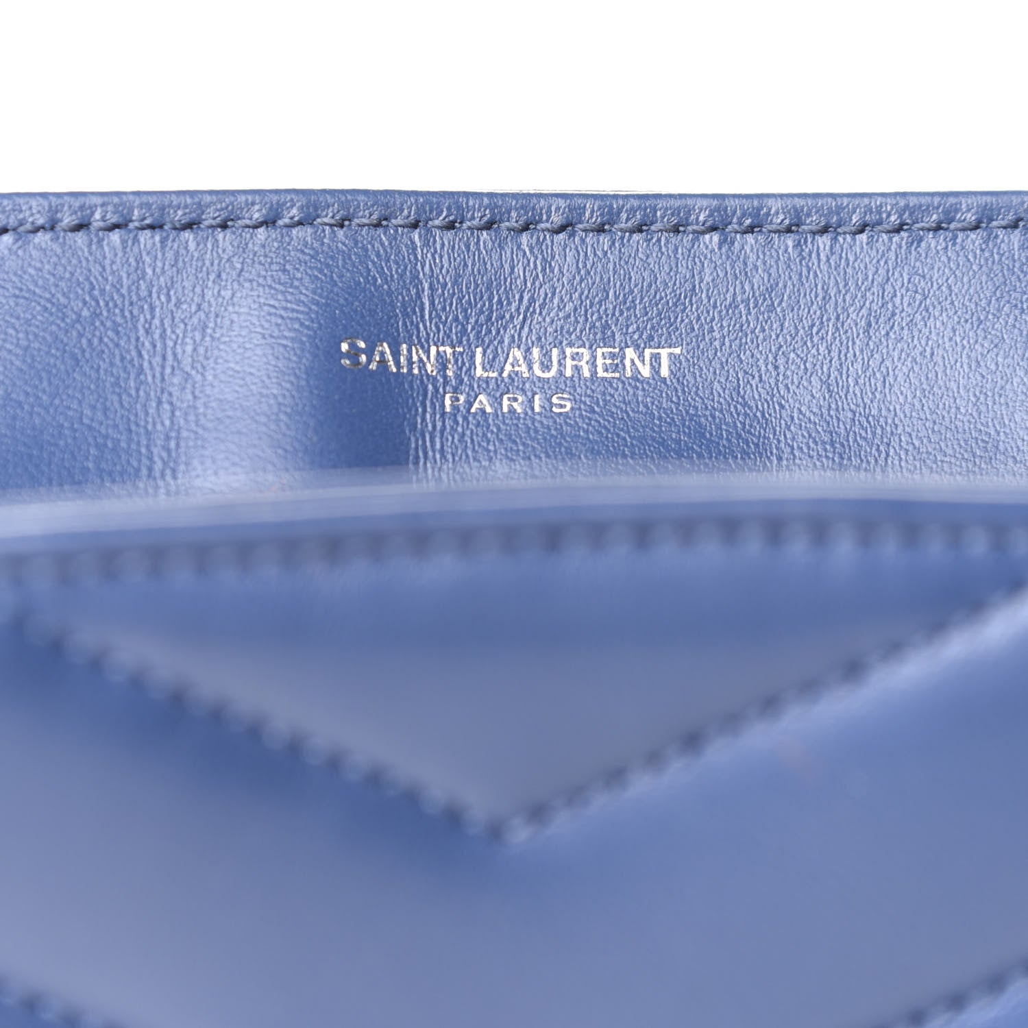 Saint Laurent Calfskin Y Quilted Monogram Toy Loulou Chain Satchel Denim 6 of 10