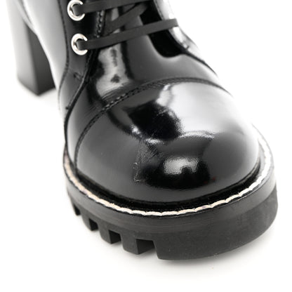 Louis Vuitton Patent Calfskin Monogram Star Trail Ankle Boots 39 Black 8 of 9