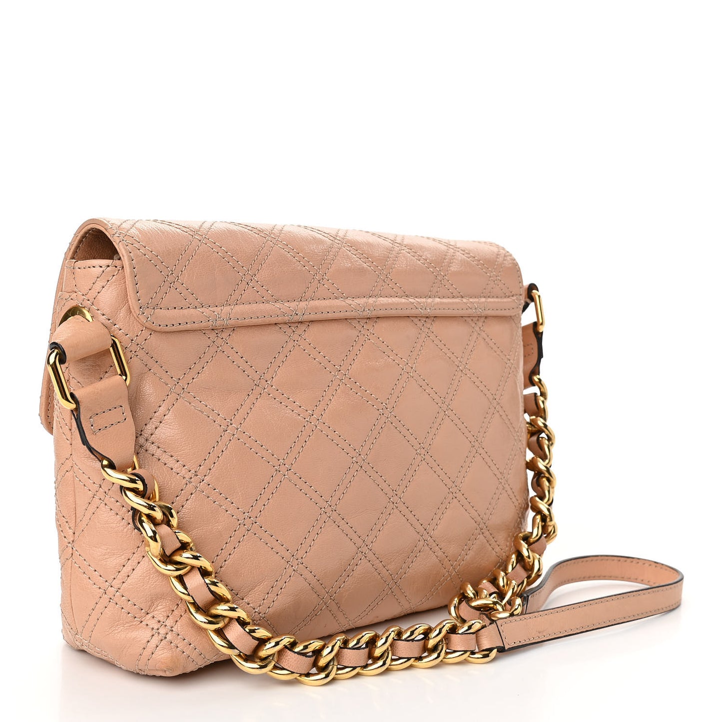 Lambskin Quilted The XL Single Flap Beige