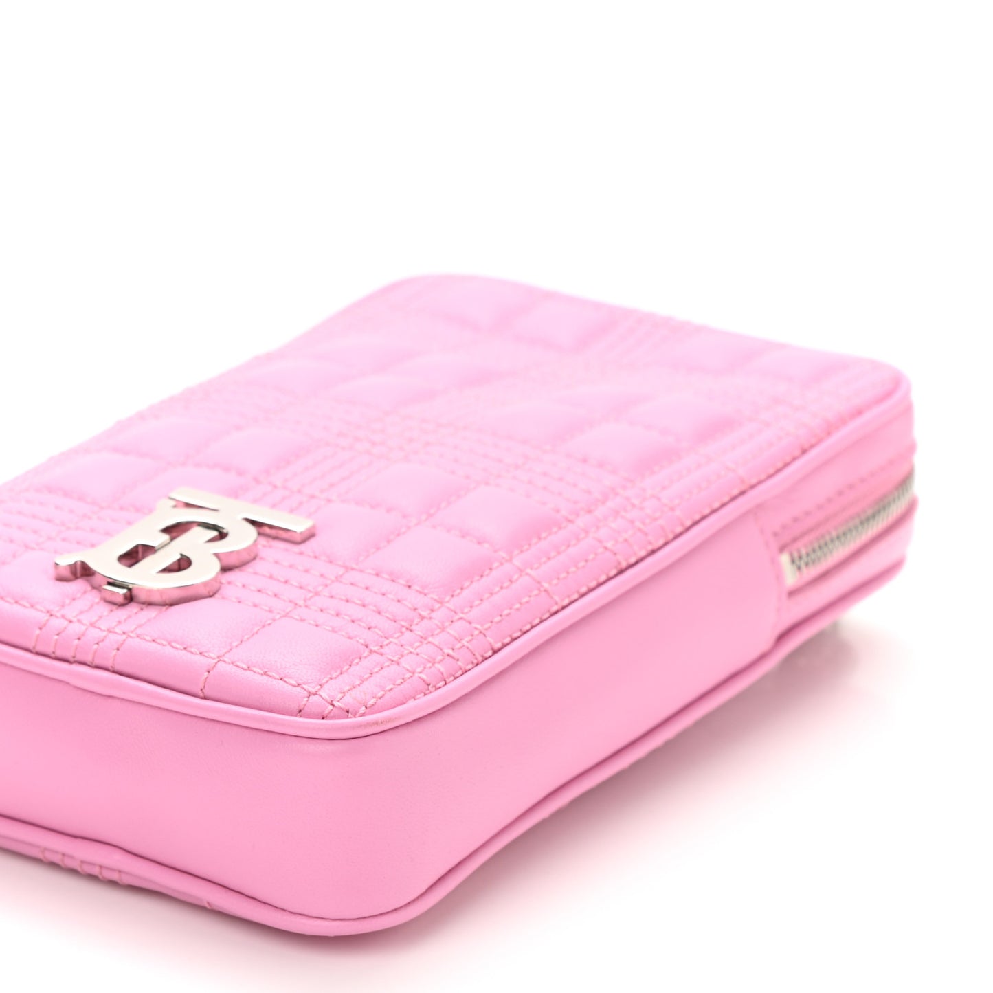 Lambskin Quilted Mini Lola Vertical Crossbody Bag Primrose Pink
