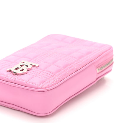 Burberry Lambskin Quilted Mini Lola Vertical Crossbody Bag Primrose Pink 10 of 10