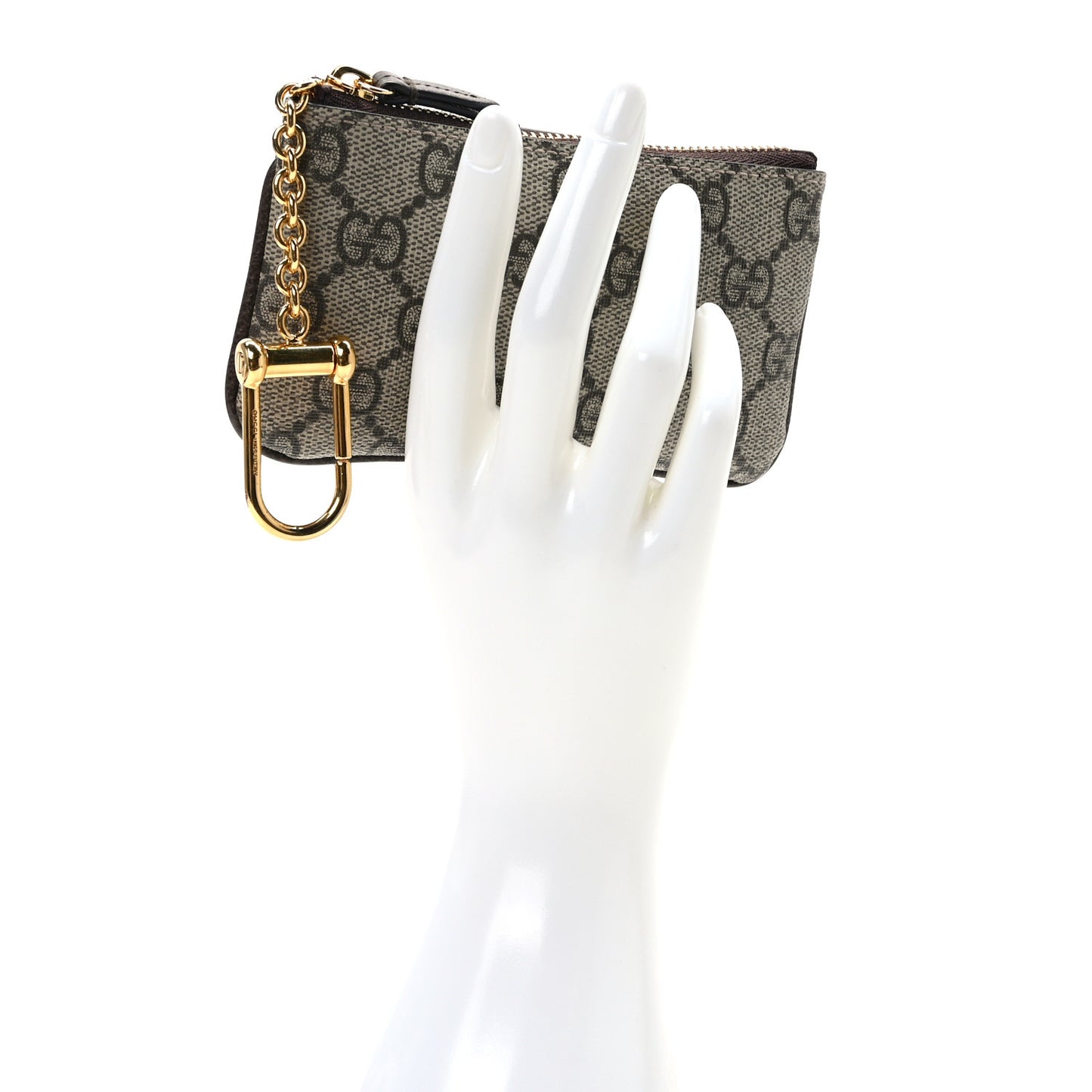 GG Supreme Monogram Key Case Brown