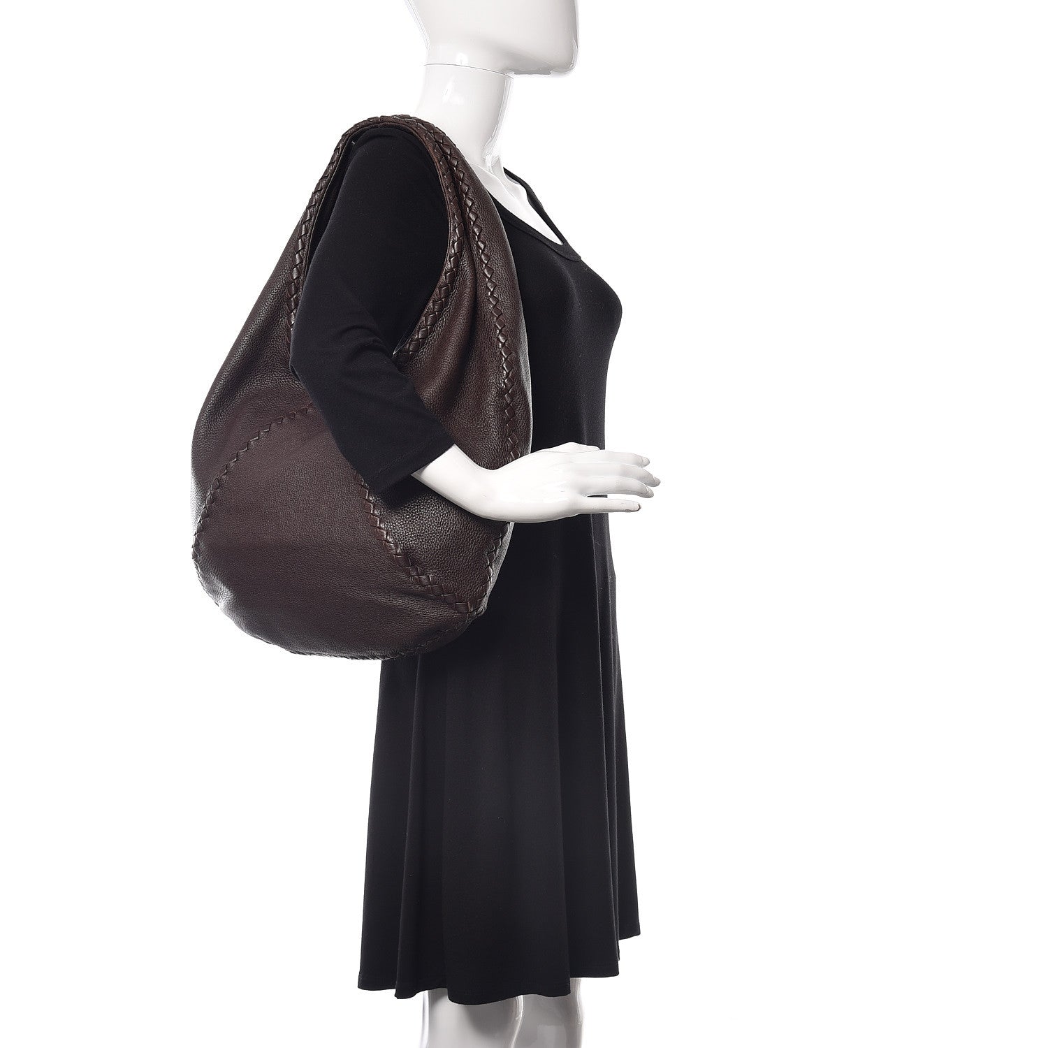 Bottega Veneta Cervo Deerskin Large Hobo Ebano 2 of 9