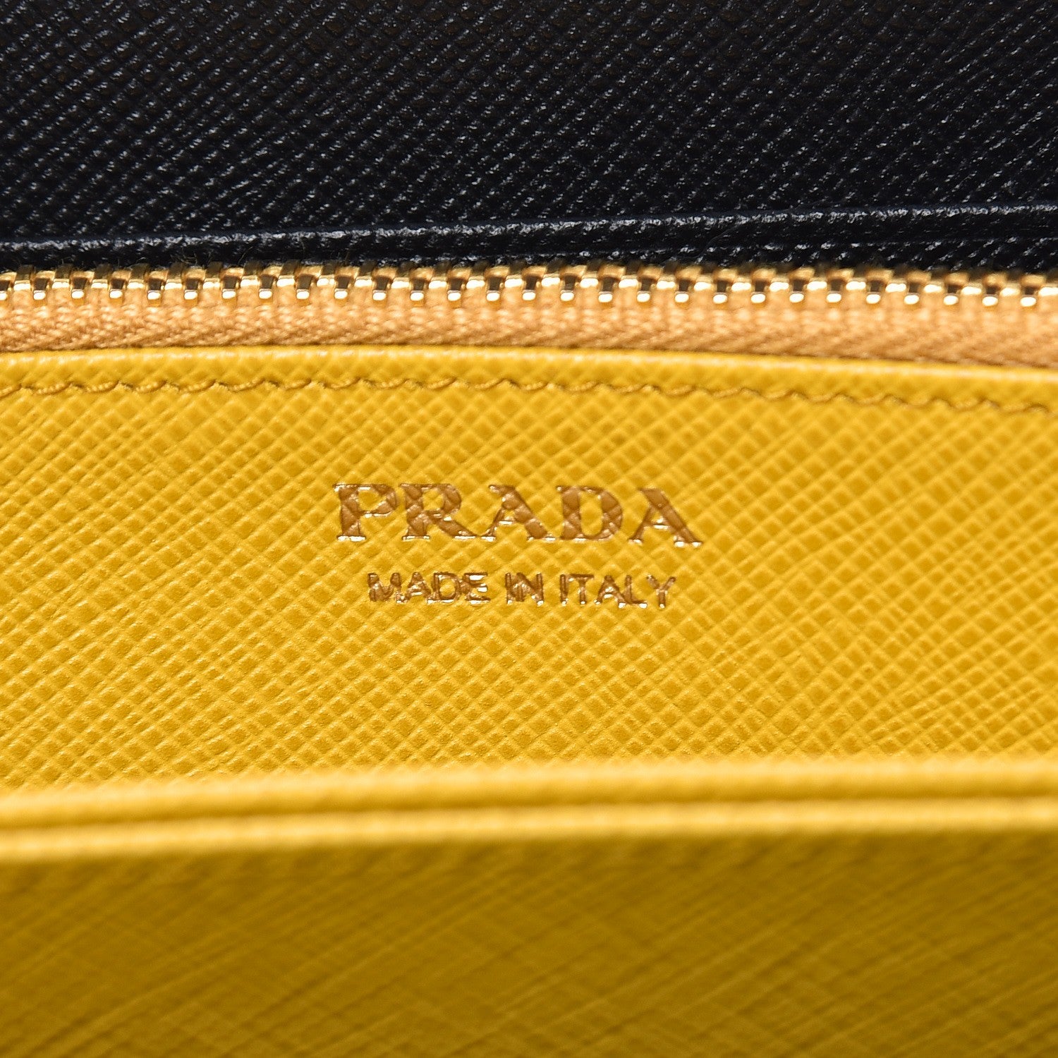 Prada Saffiano Robot Continental Zip Around Wallet Black 6 of 7