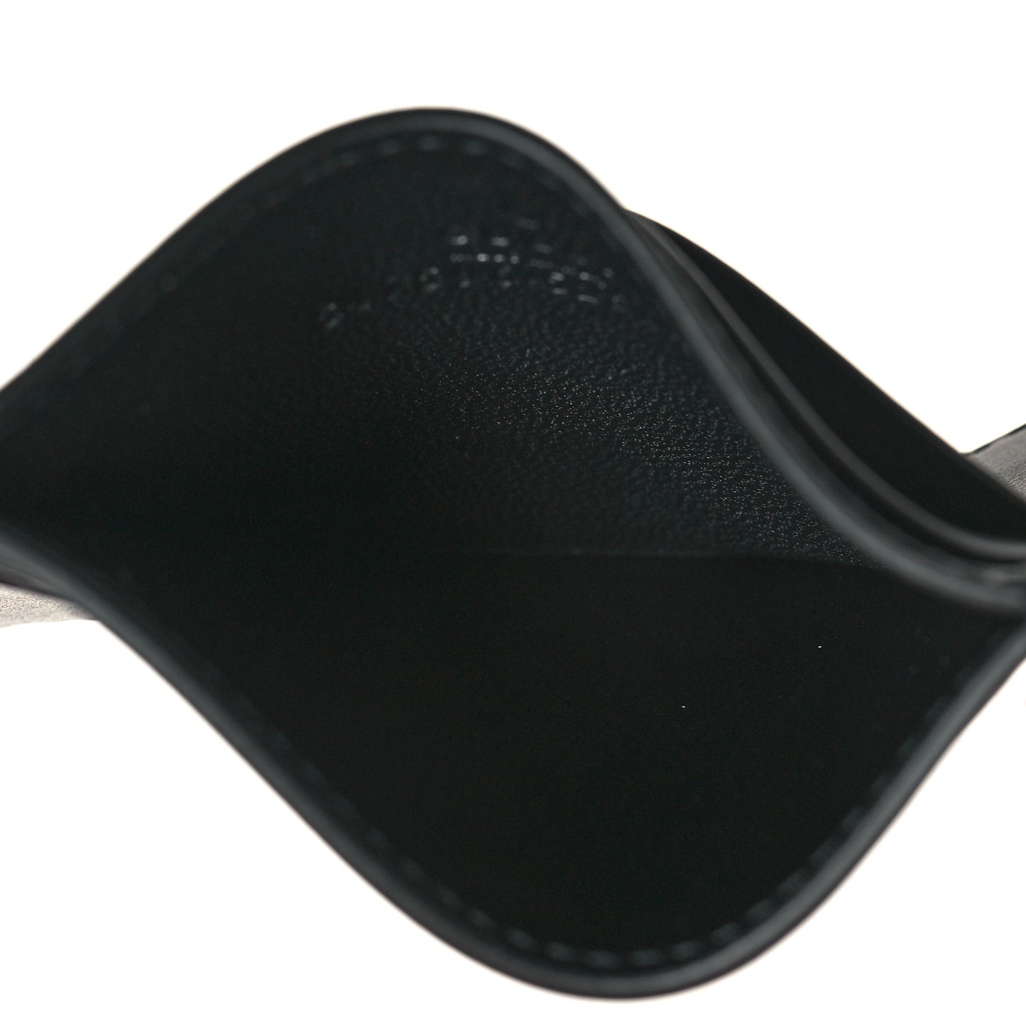 Plutone Calfskin Logo Card Holder Black