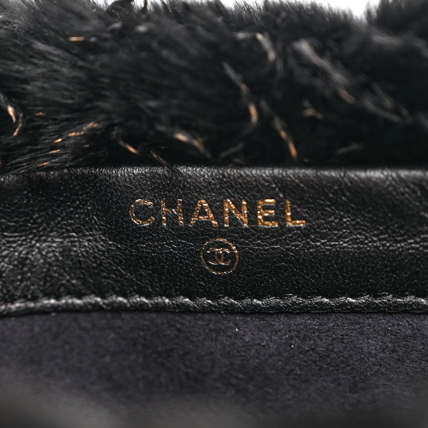 Chanel Rabbit Fur Small Clutch With Chain Black 6 of 10