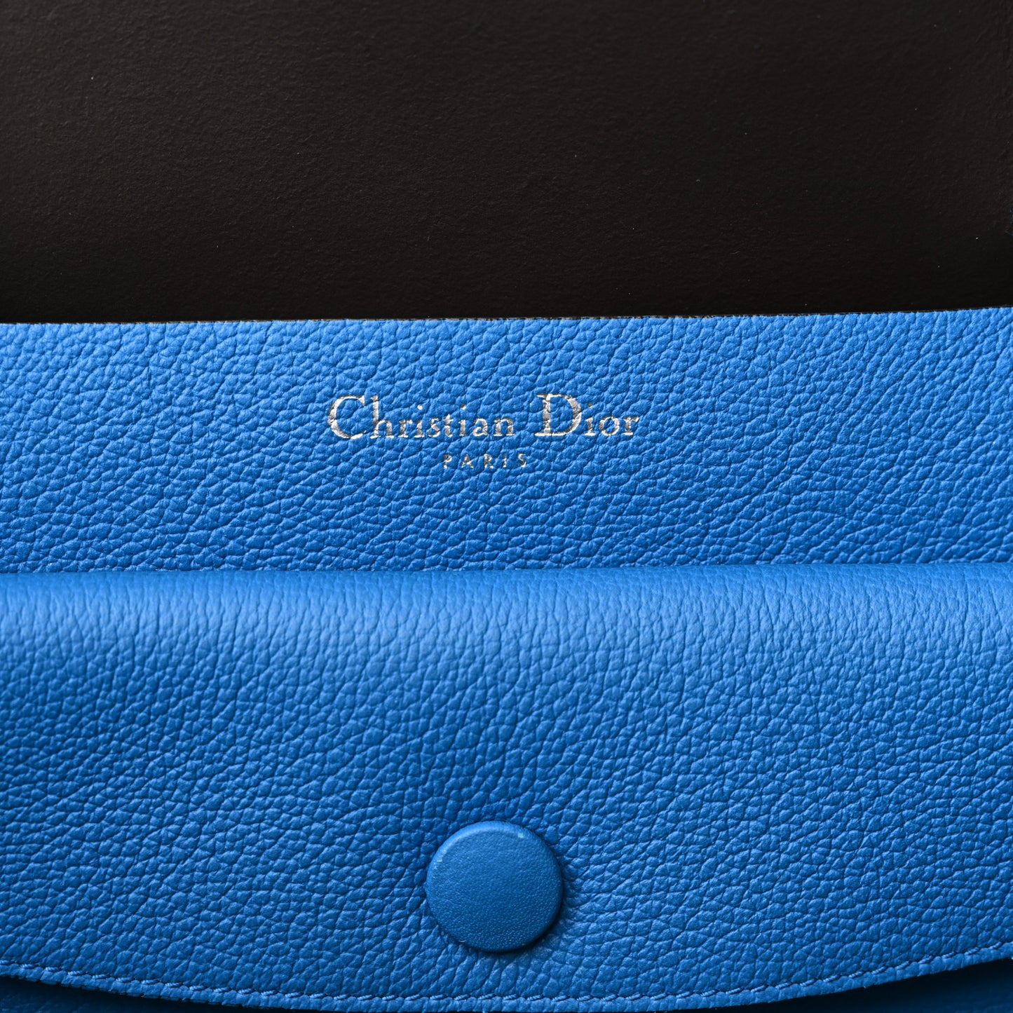 Calfskin Perforated Cannage Dioriva Tote Blue