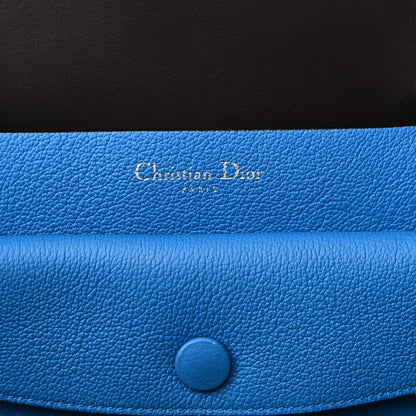 Christian Dior Calfskin Perforated Cannage Dioriva Tote Blue 6 of 9