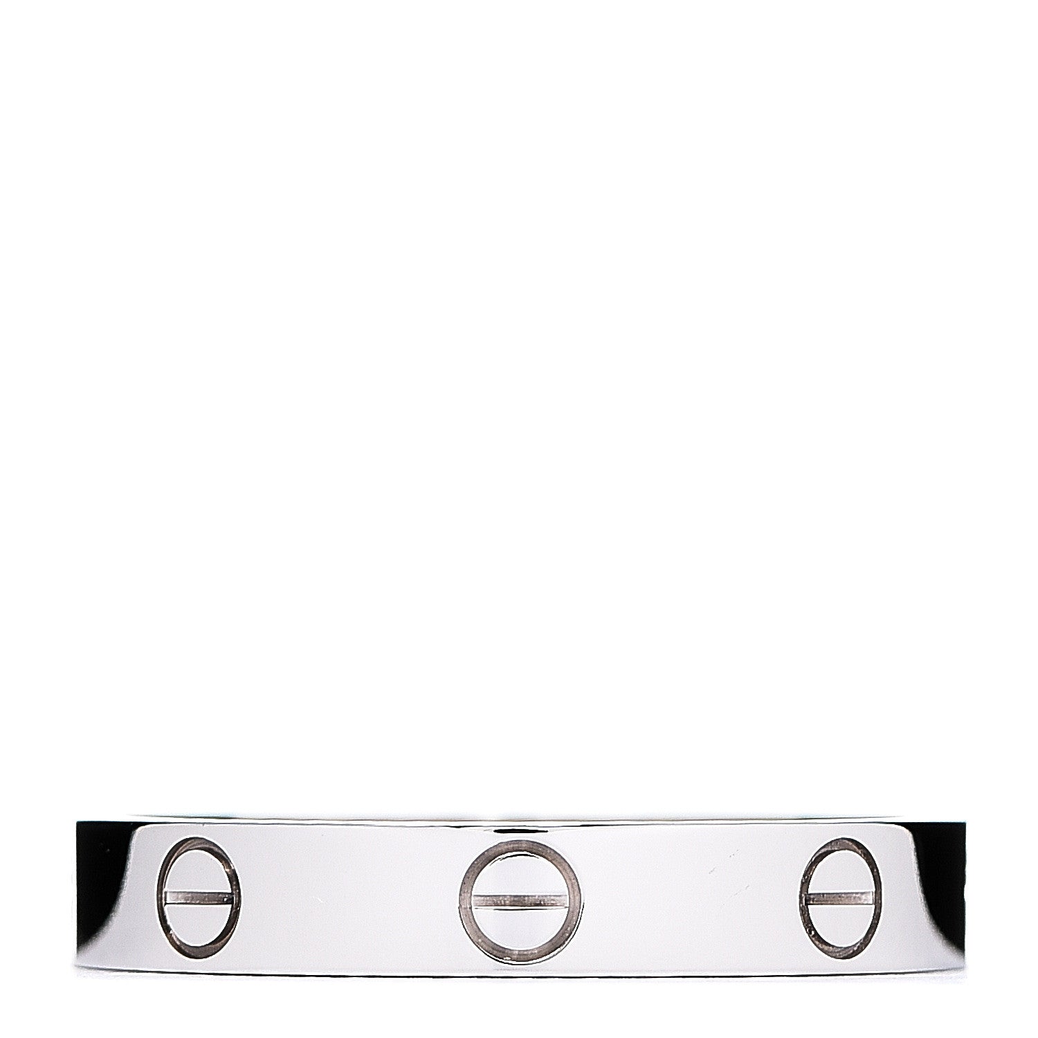 Cartier 18K White Gold 3.5mm LOVE Wedding Band Ring 61 9.5 1 of 4