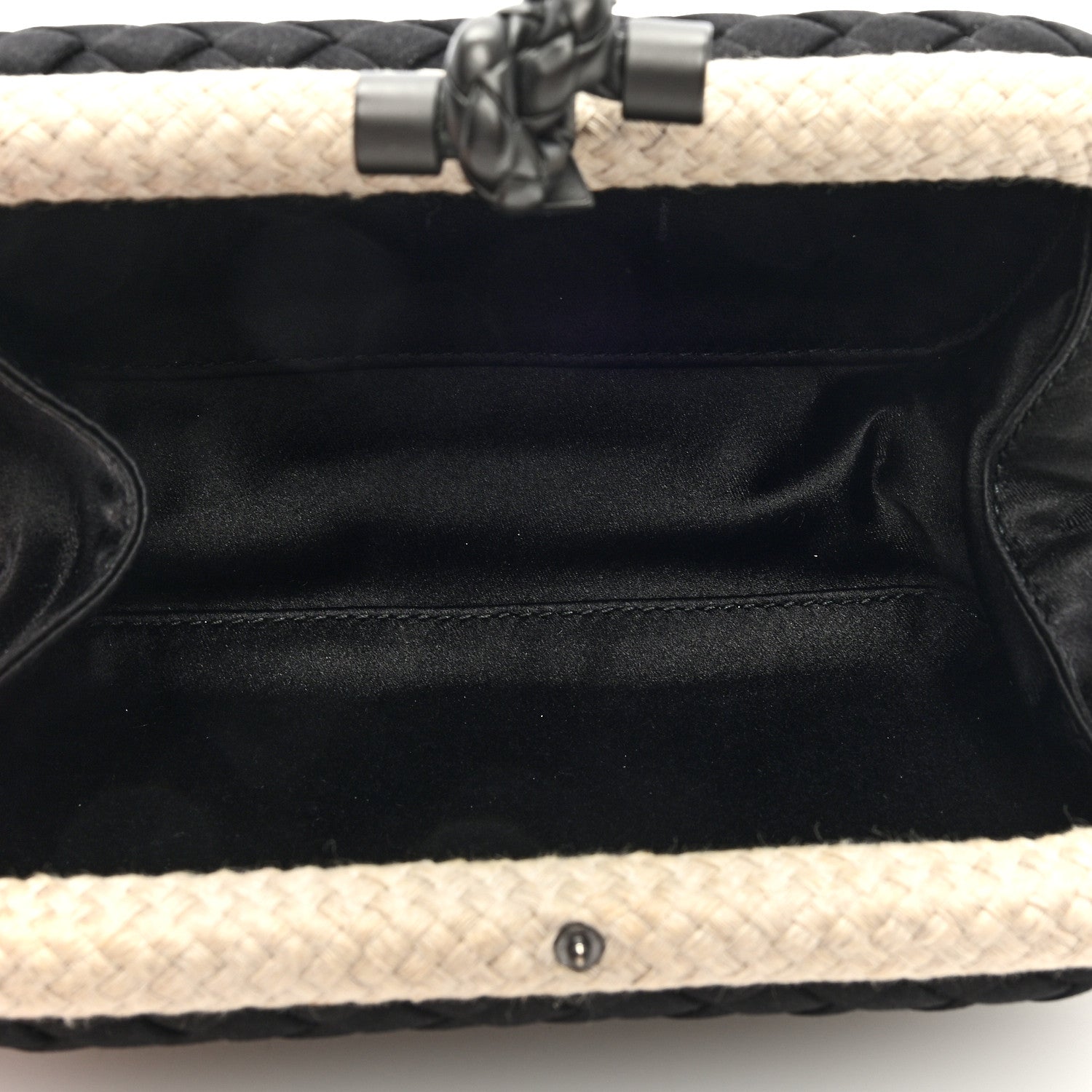 Bottega Veneta Intrecciato Silk Raffia Knot Clutch Black 5 of 6