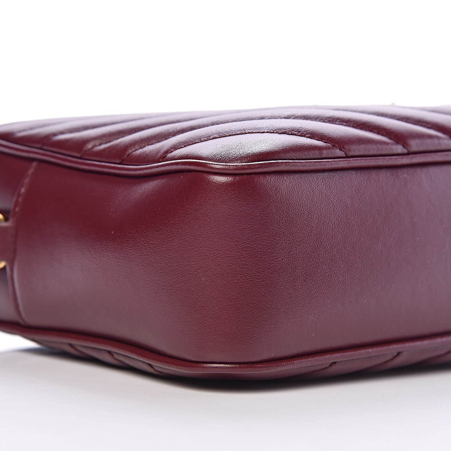 Saint Laurent Calfskin Matelasse Monogram Lou Camera Bag Dark Legion Red 8 of 10