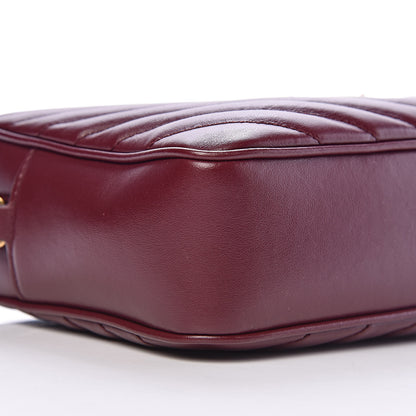 Saint Laurent Calfskin Matelasse Monogram Lou Camera Bag Dark Legion Red 8 of 10