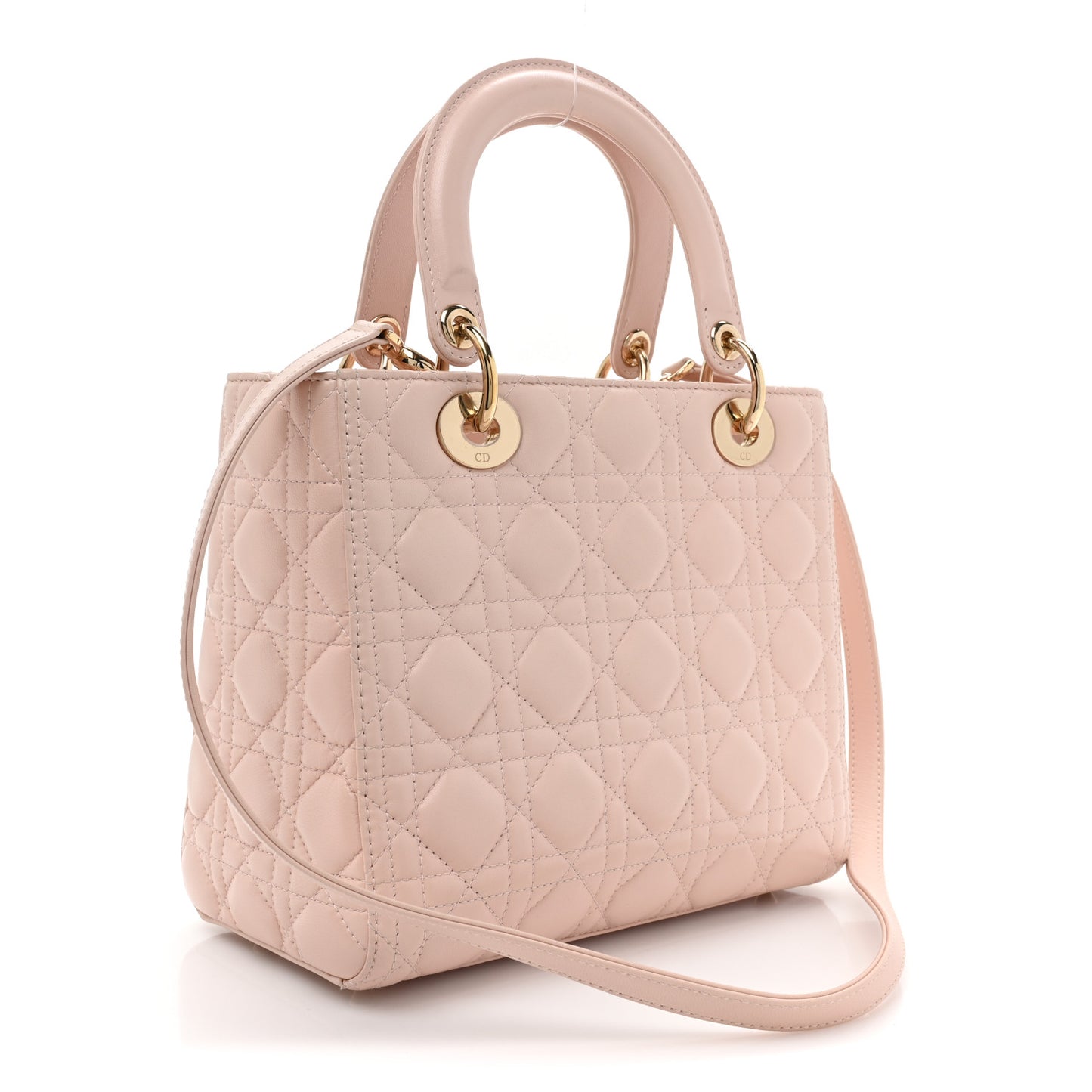 Lambskin Cannage Medium Lady Dior Light Pink