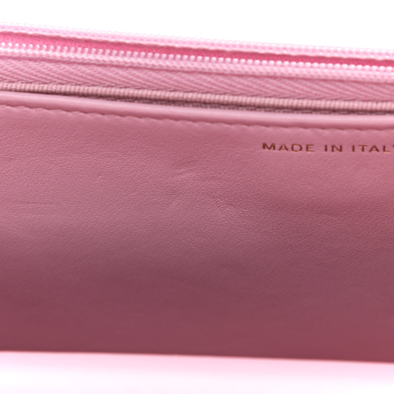 Chanel Lambskin Resin Quilted Wallet On Chain WOC Dark Pink 11 of 14