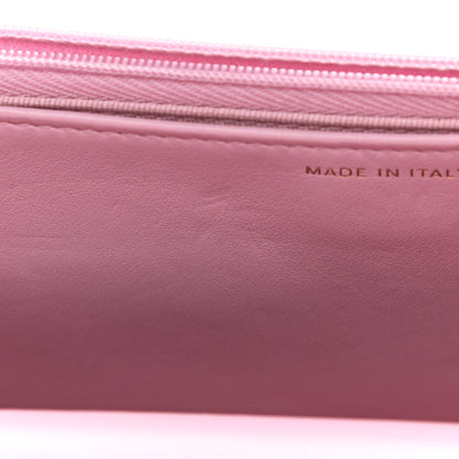 Chanel Lambskin Resin Quilted Wallet On Chain WOC Dark Pink 11 of 14