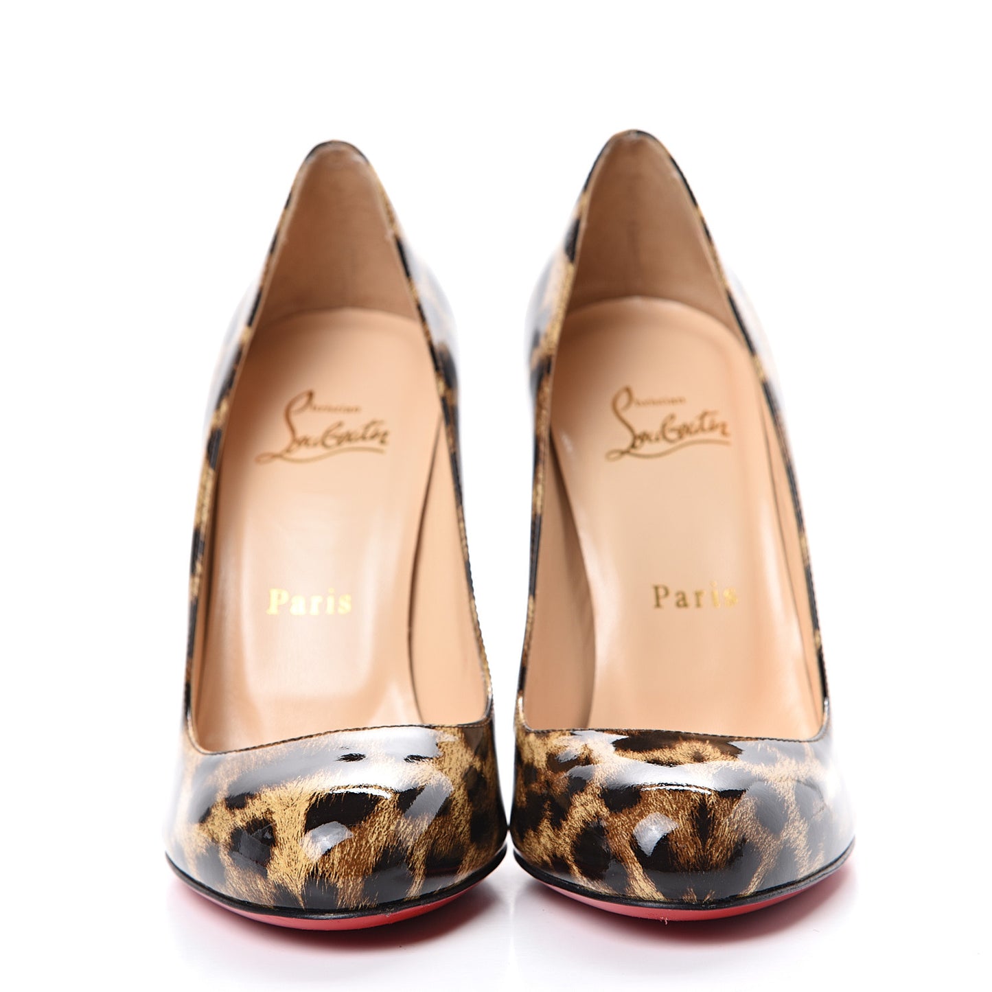 Patent Leopard Dorissima 100 Pumps 37 Brown