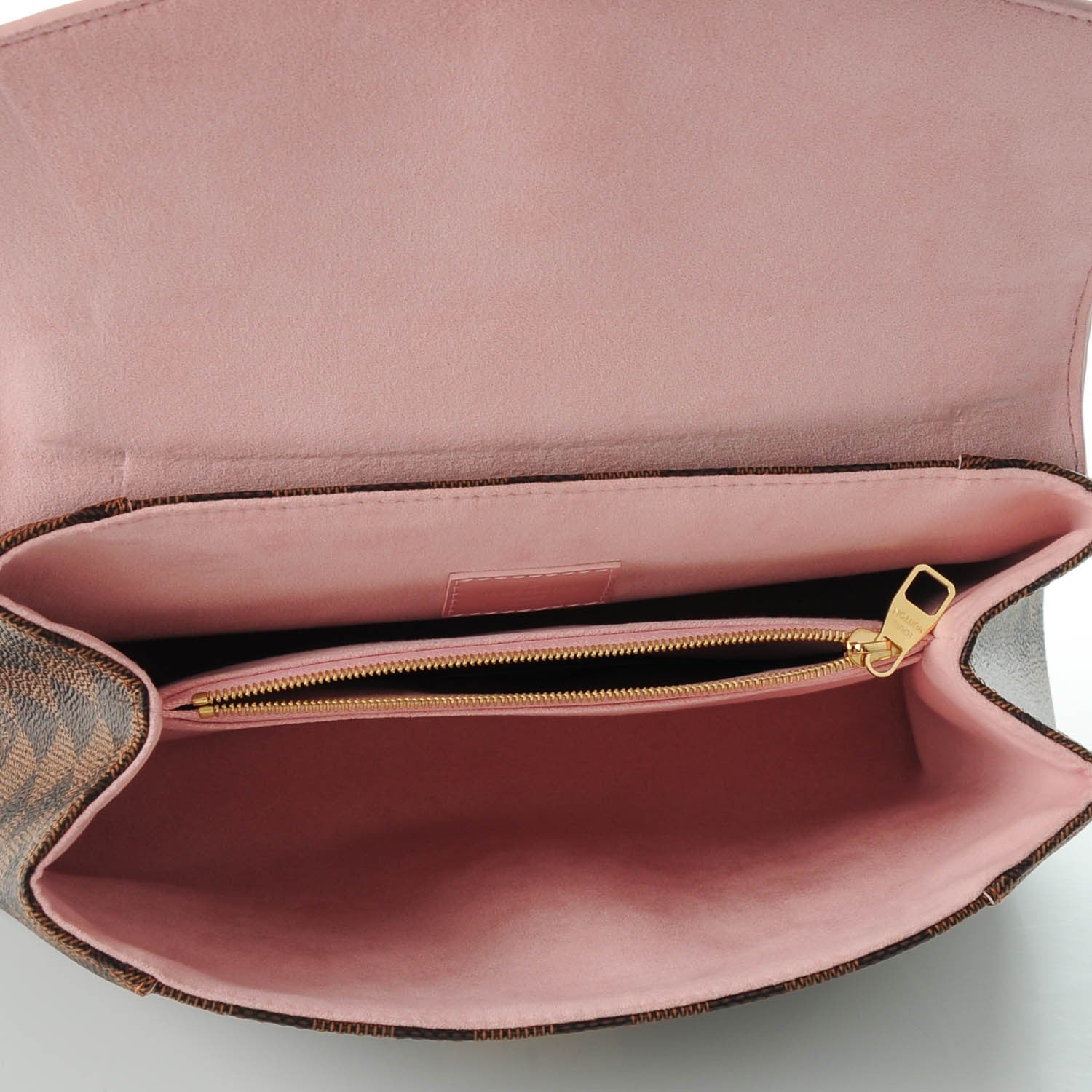 Louis Vuitton Damier Ebene Caissa Clutch Rose Ballerine 5 of 7