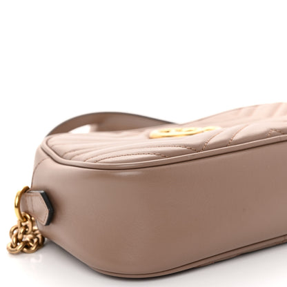 Gucci Calfskin Matelasse Small GG Marmont Chain Shoulder Bag Porcelain Rose 8 of 9