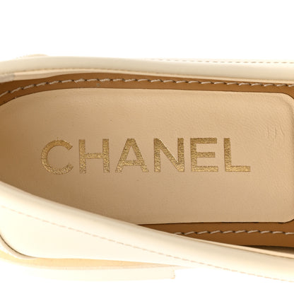 Chanel Calfskin Camellia CC Loafers 39.5 Ivory 8 of 11