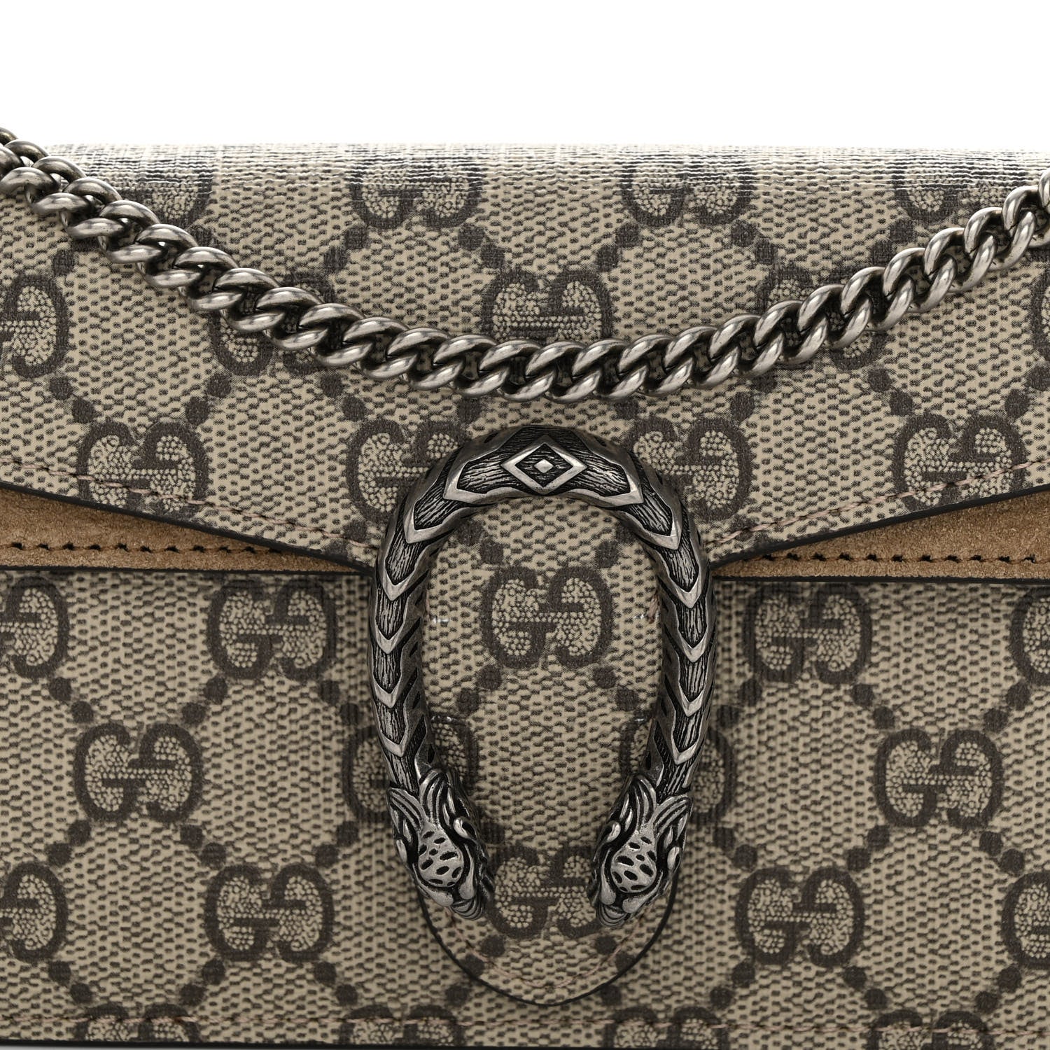 Gucci GG Supreme Monogram Super Mini Dionysus Shoulder Bag Taupe 7 of 9