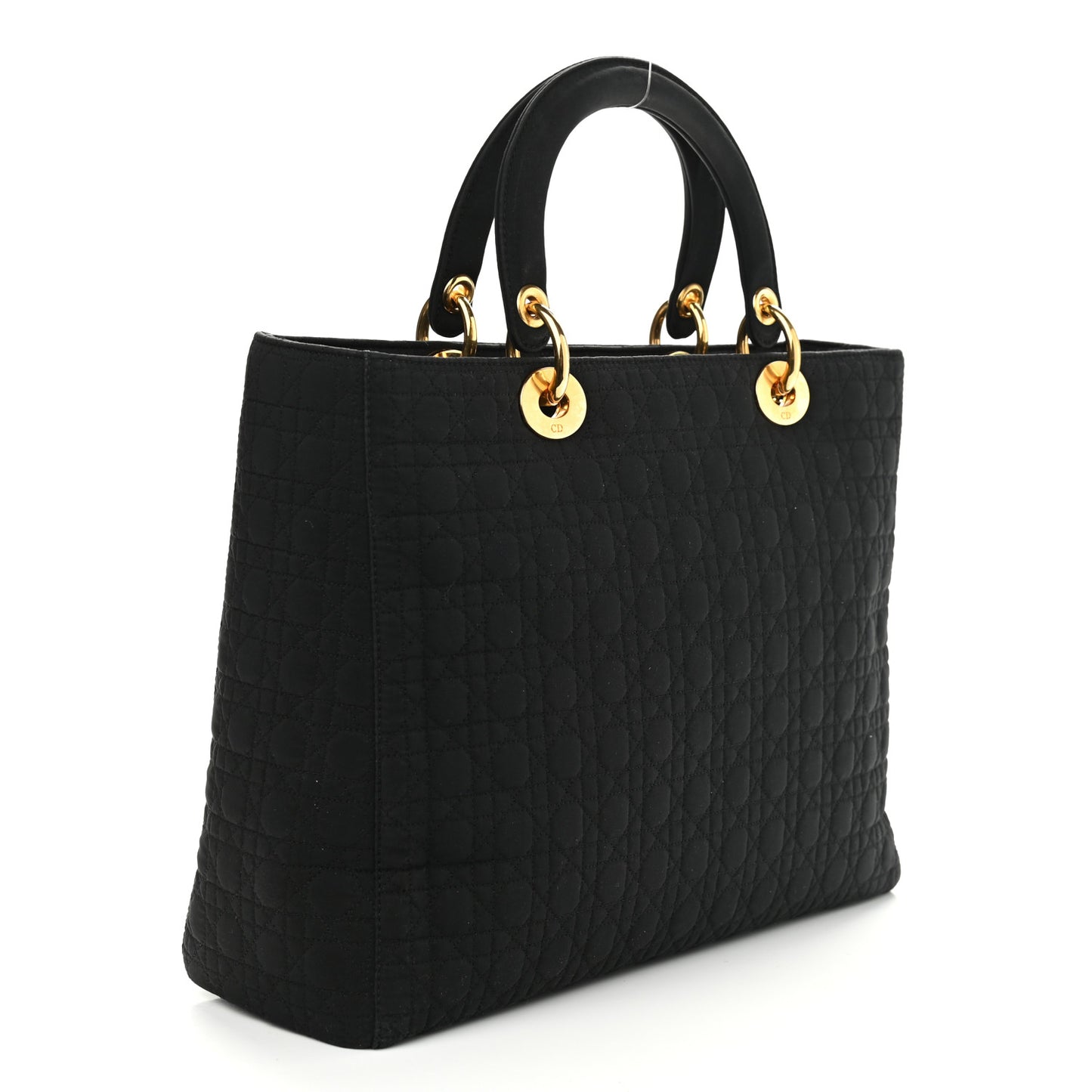 Nylon Cannage Large Lady Dior Black