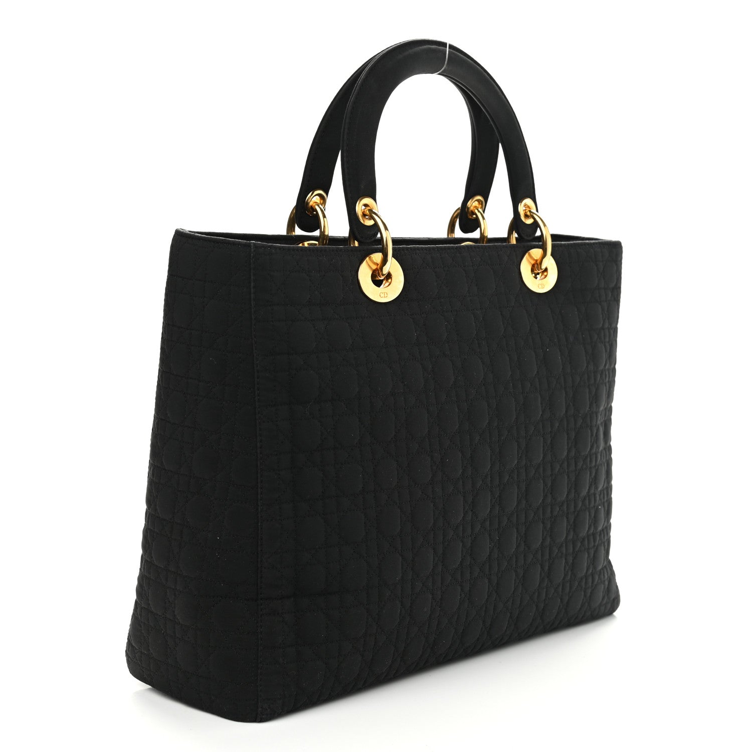 Christian Dior Nylon Cannage Large Lady Dior Black 2 of 13