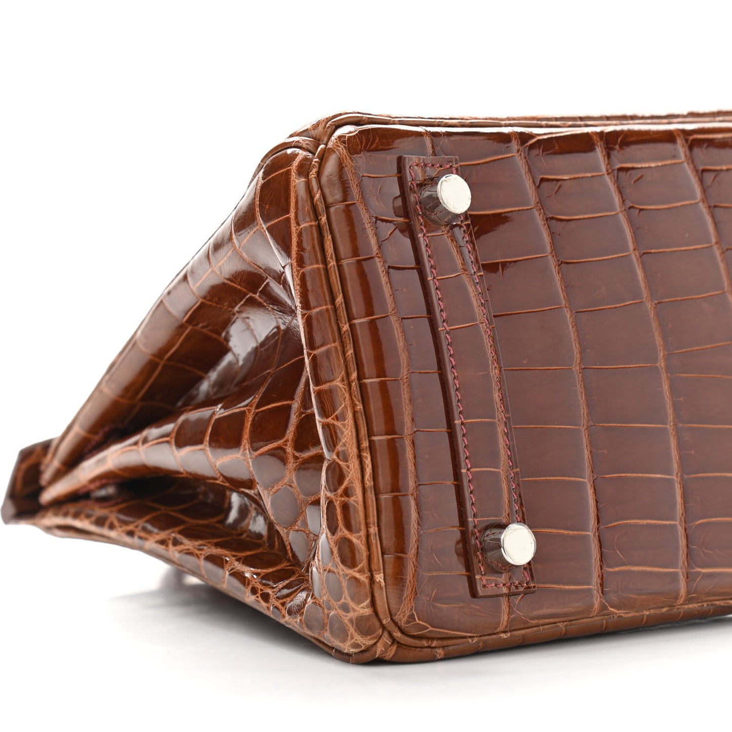 Shiny Niloticus Crocodile Birkin 25 Miel