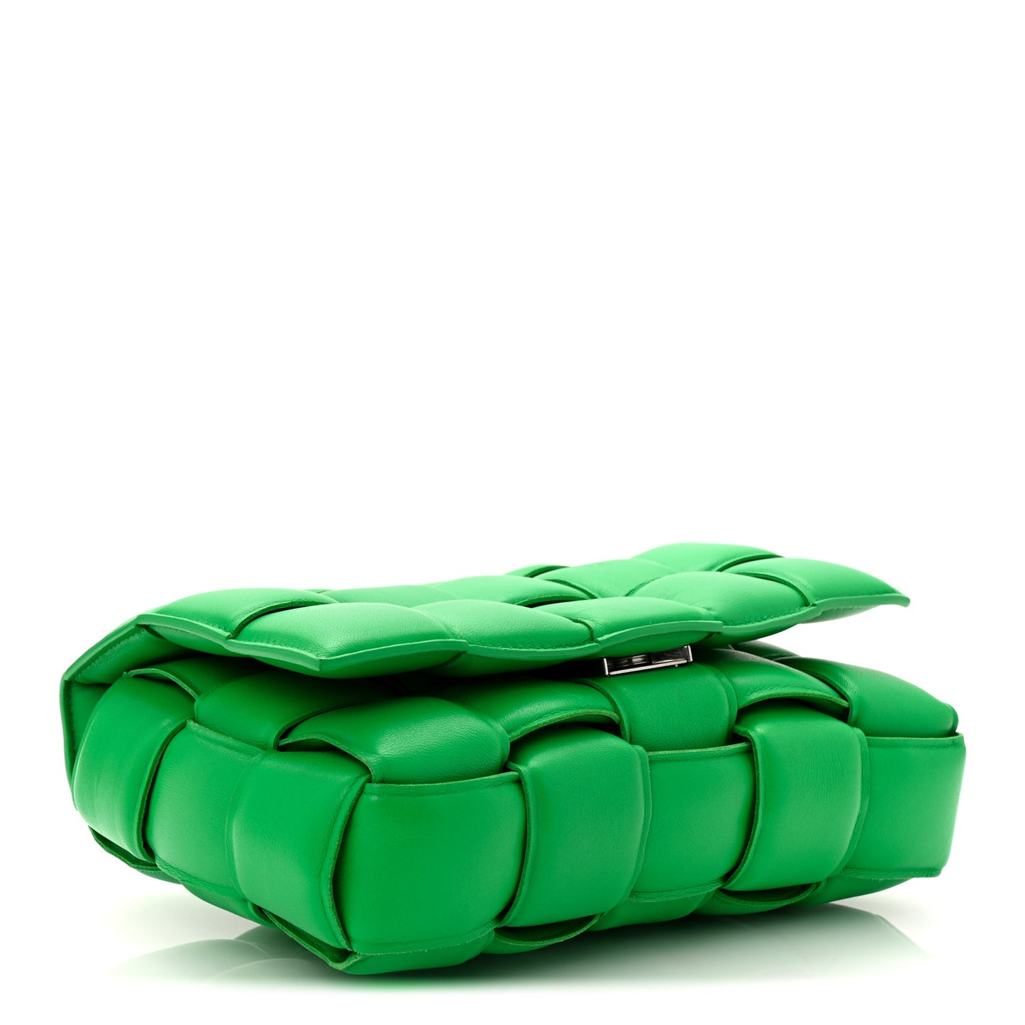 Nappa Maxi Intreccio Padded Cassette Crossbody Bag Parakeet