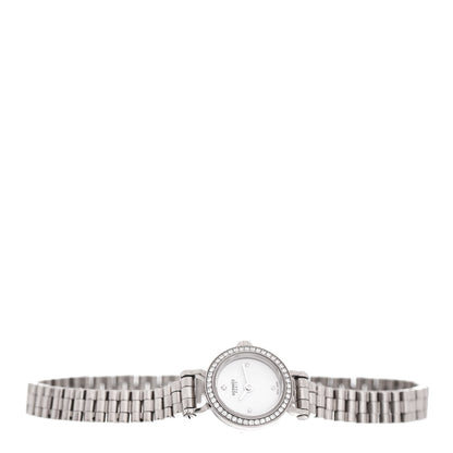 Hermes 18K White Gold Diamond 16mm Faubourg Quartz Watch 2 of 4