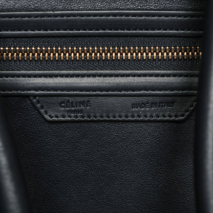 Celine Smooth Calfskin Striped Canvas Mini Luggage Navy Blue 6 of 6