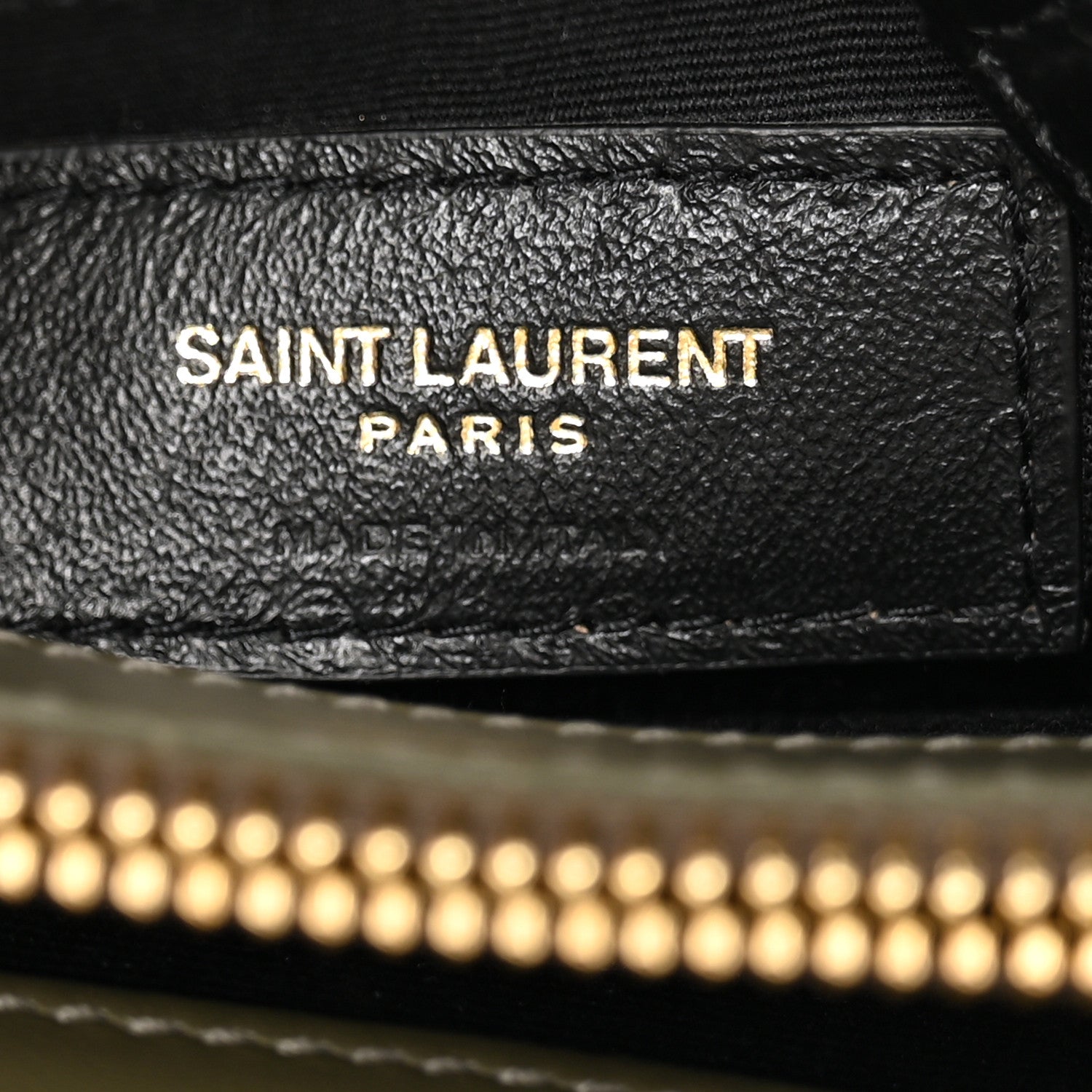 Saint Laurent Calfskin Y Quilted Monogram Medium Loulou Chain Satchel Grey Kaki 7 of 15