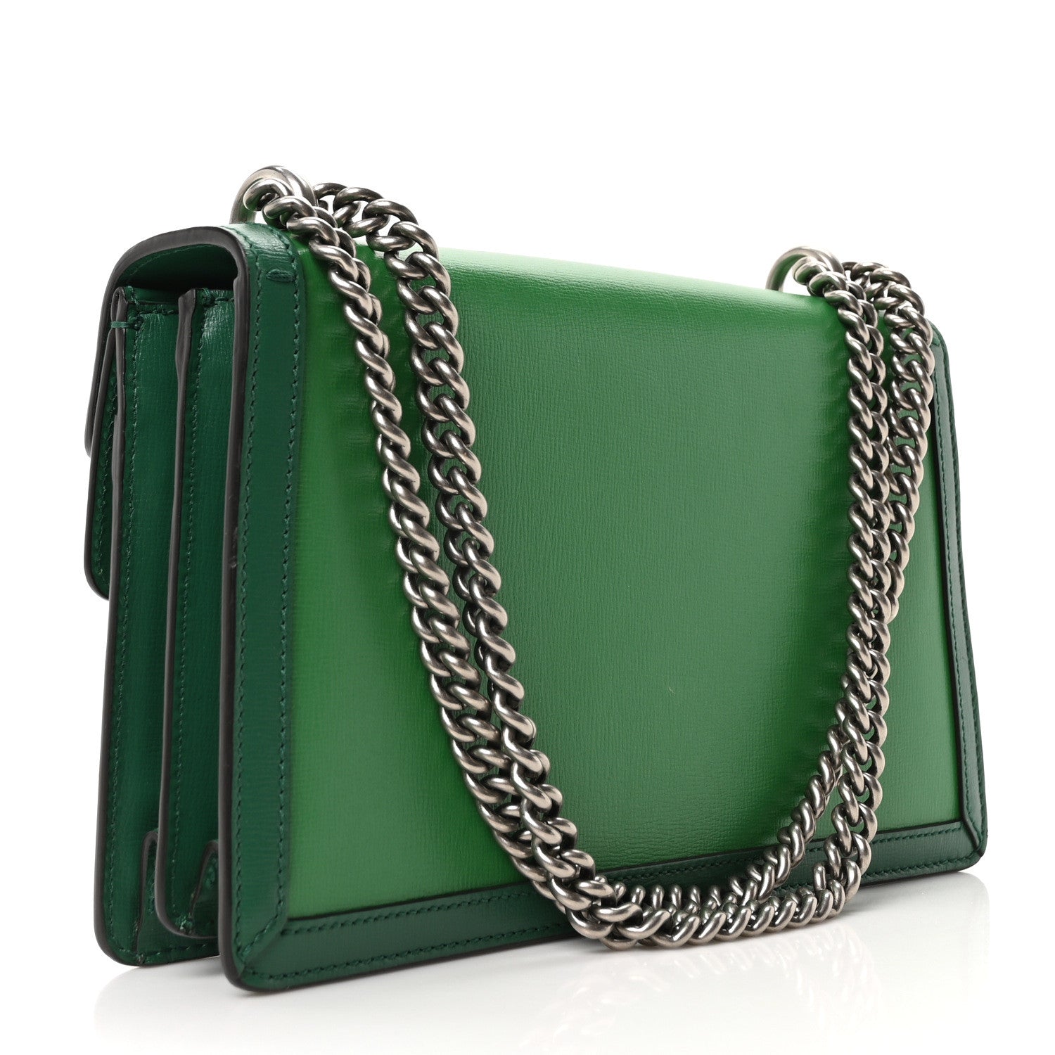 Gucci Azalea Calfskin Enamel Small Dionysus Shoulder Bag New Shamarock Emerald Off White 3 of 10