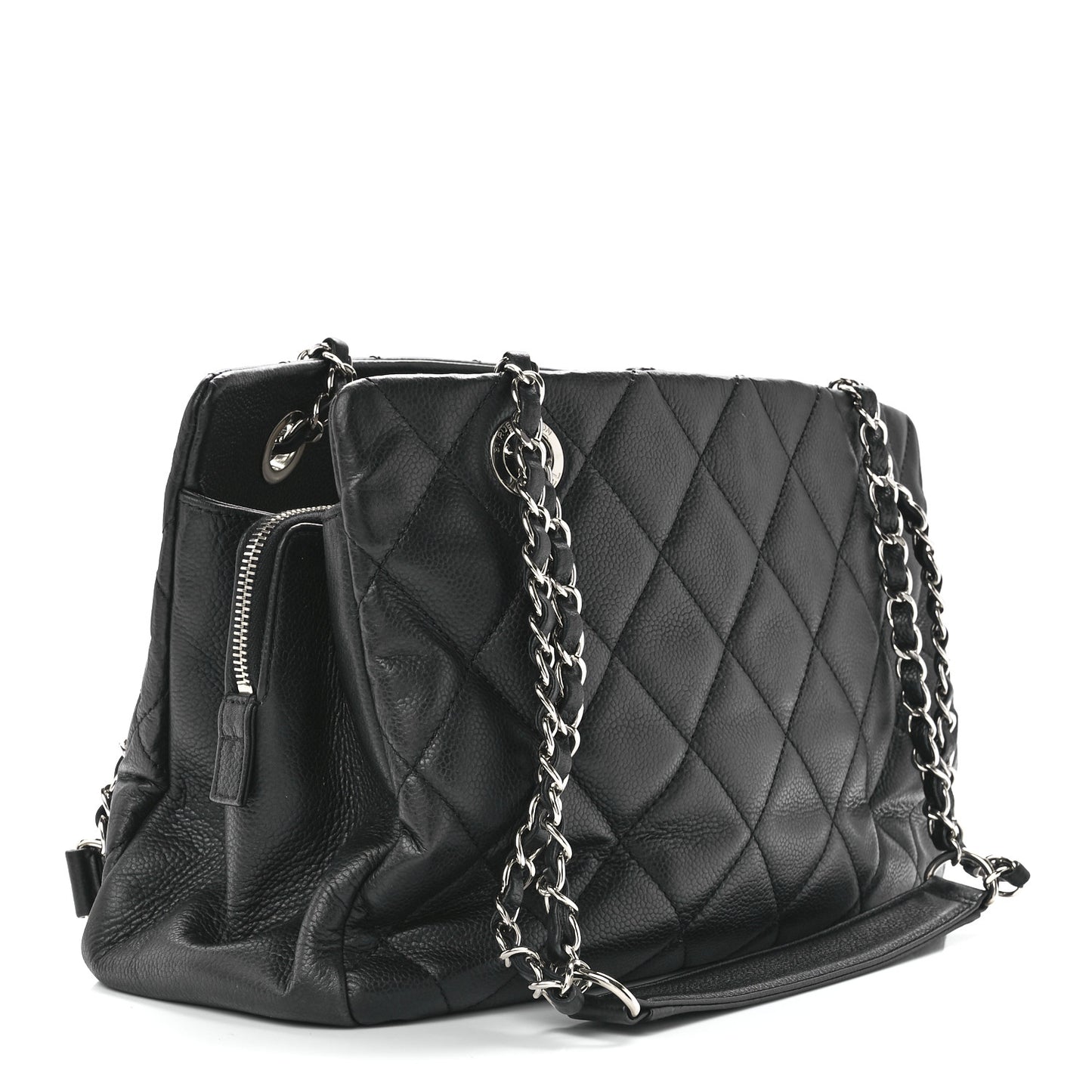 Caviar Quilted Timeless CC Soft Tote Black