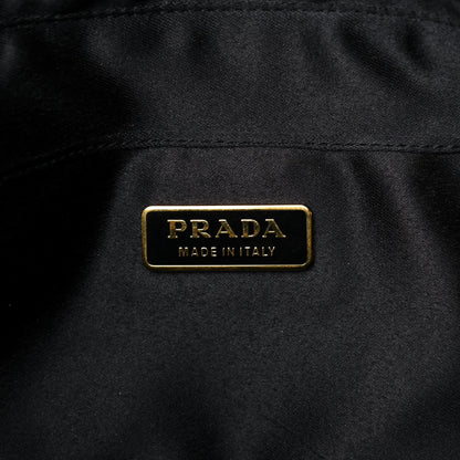 Prada Sequin Pochette Clutch Black 6 of 10