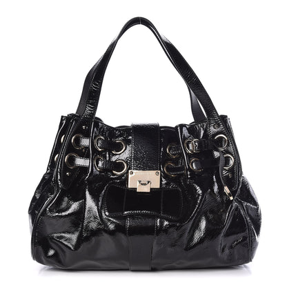 Jimmy Choo Crushed Patent Ramona Black 1 of 9