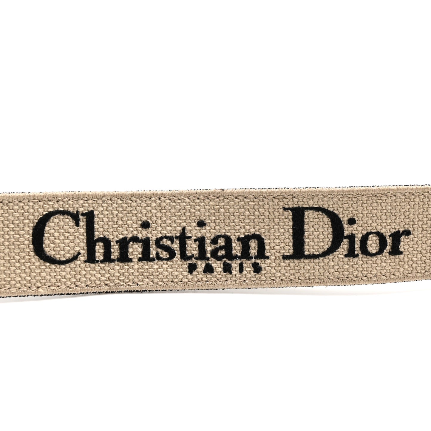 Canvas Embroidered Shoulder Strap Black