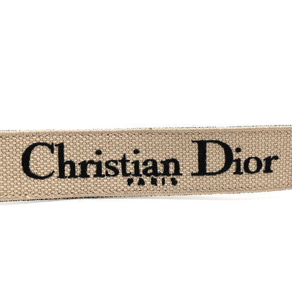 Christian Dior Canvas Embroidered Shoulder Strap Black 4 of 5