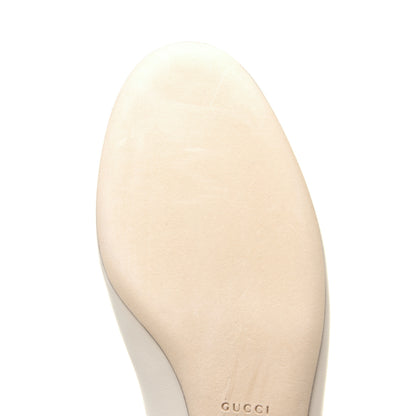 Gucci Calfskin Horsebit Ballerina Flats 38 White 10 of 13