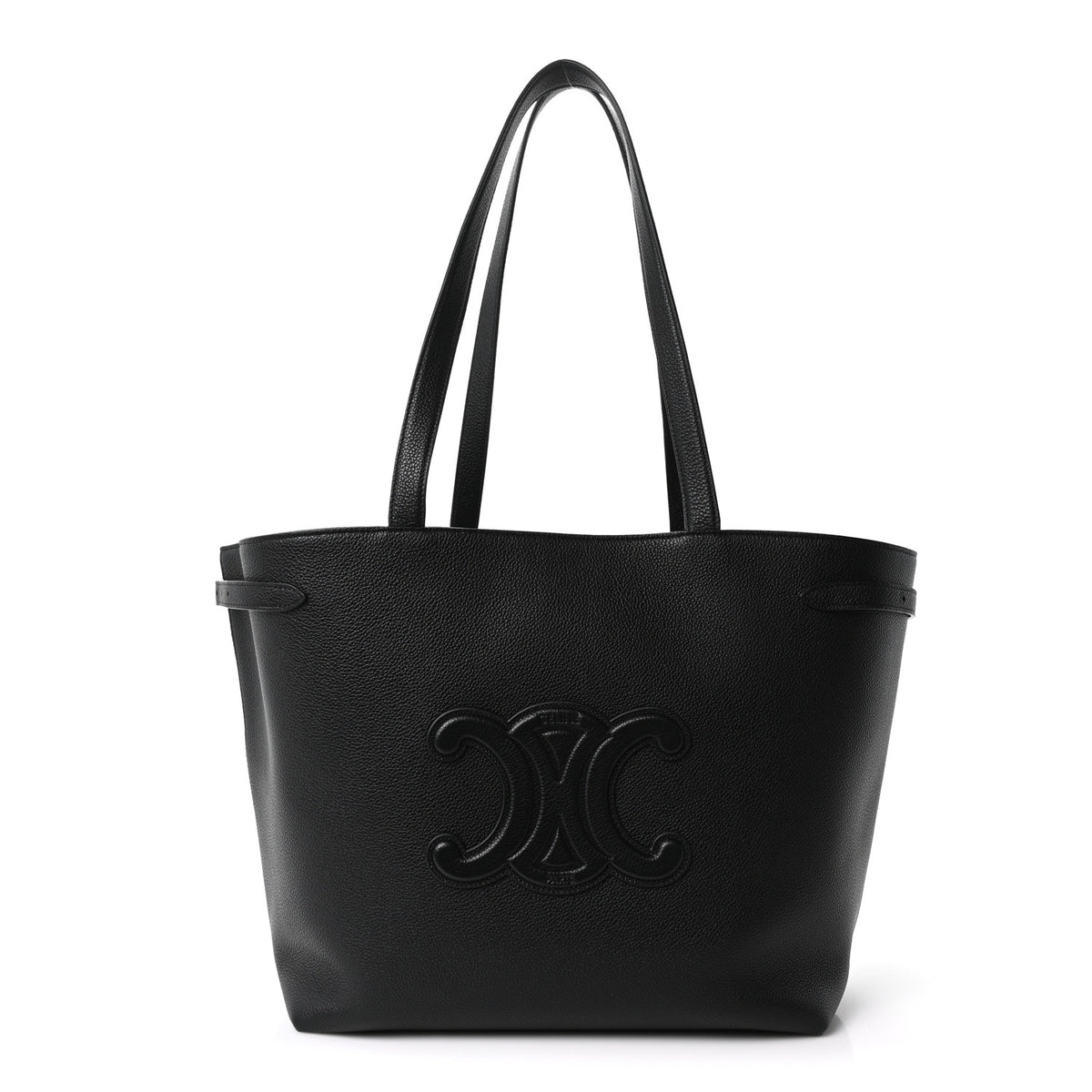 Celine Grained Calfskin Triomphe Medium Cabas Anais Black 1 of 9