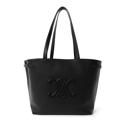 Celine Grained Calfskin Triomphe Medium Cabas Anais Black 1 of 9