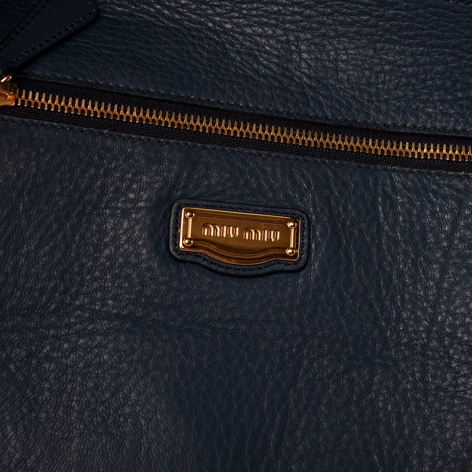 Miu Miu Cervo East-West Flap Satchel Blue 9 of 18