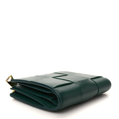 Bottega Veneta Nappa Maxi Intrecciato Bifold Zip Wallet Raintree 4 of 6