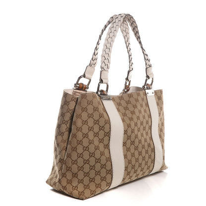 Gucci Monogram Bamboo Bar Medium Tote Off White 3 of 7