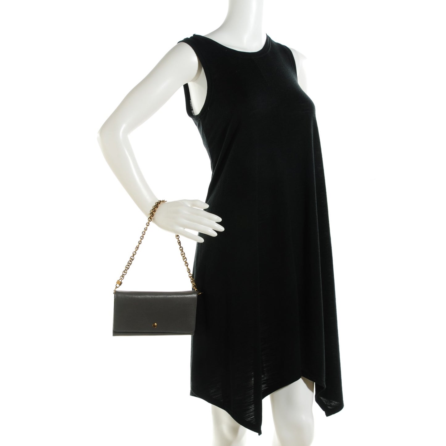 Cuir Boudoir Sarah Chain Wallet Gray