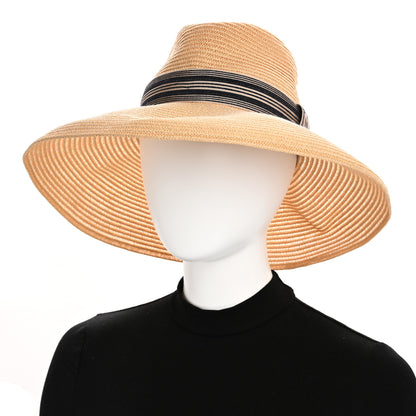 Christian Dior Straw Hat 57 Natural 2 of 9