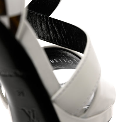 Louis Vuitton Calfskin Monogram Damier Tressage Matchmake Cross Sandals 39 White 6 of 12