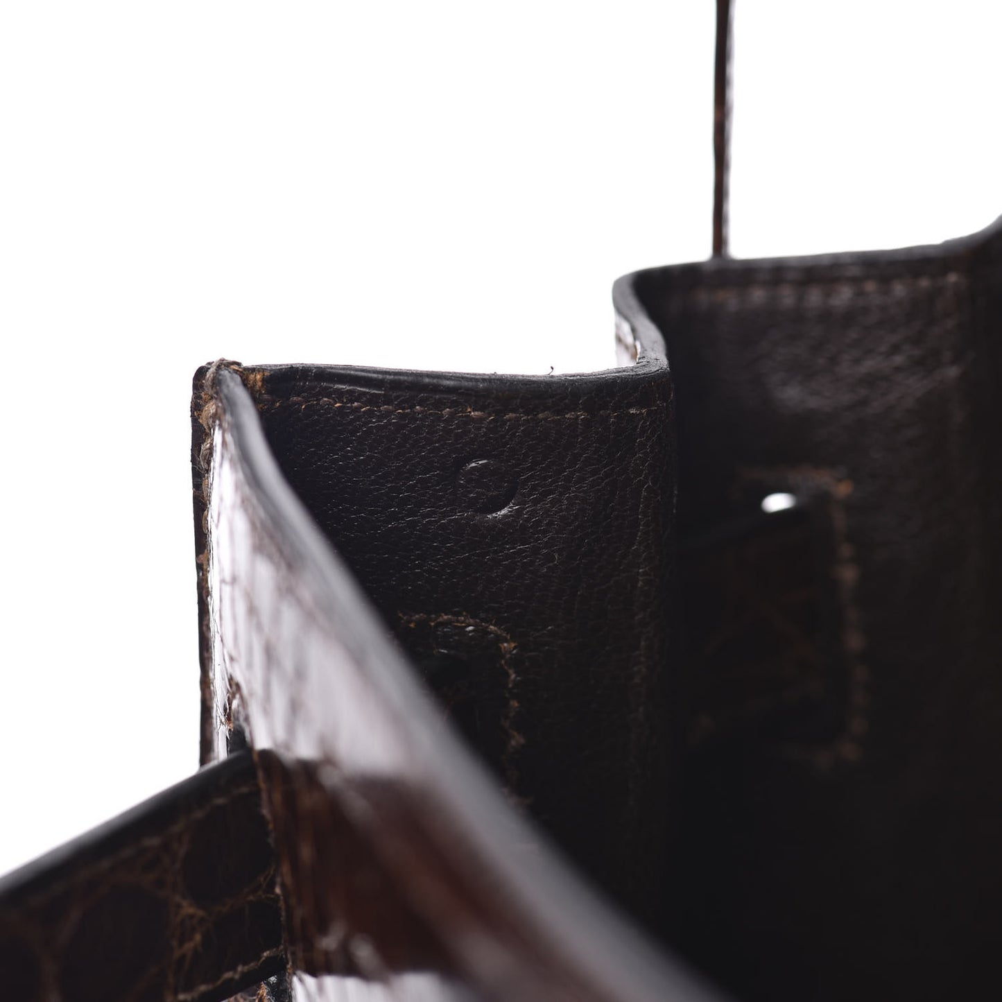 Shiny Niloticus Crocodile Kelly Sellier 32 Havane