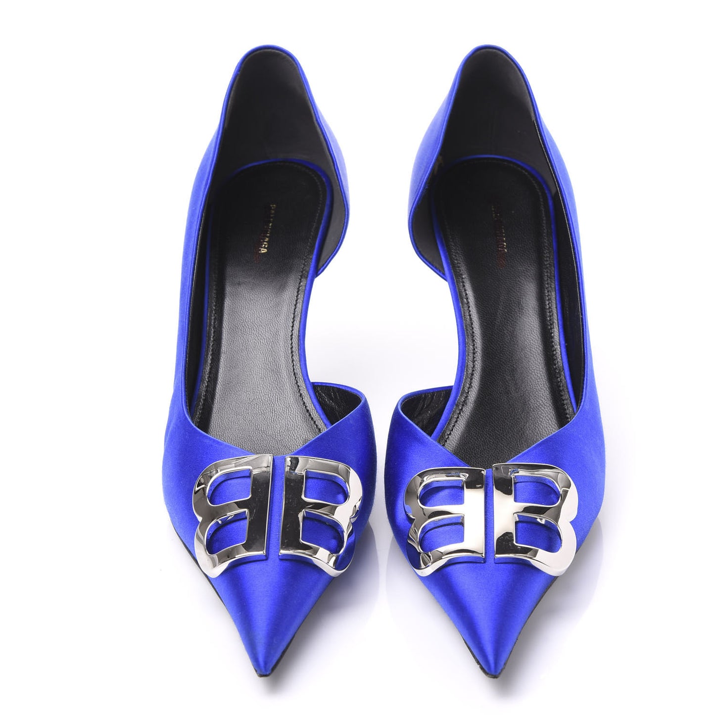Satin Talon d'Orsay Pumps 40 Bleu