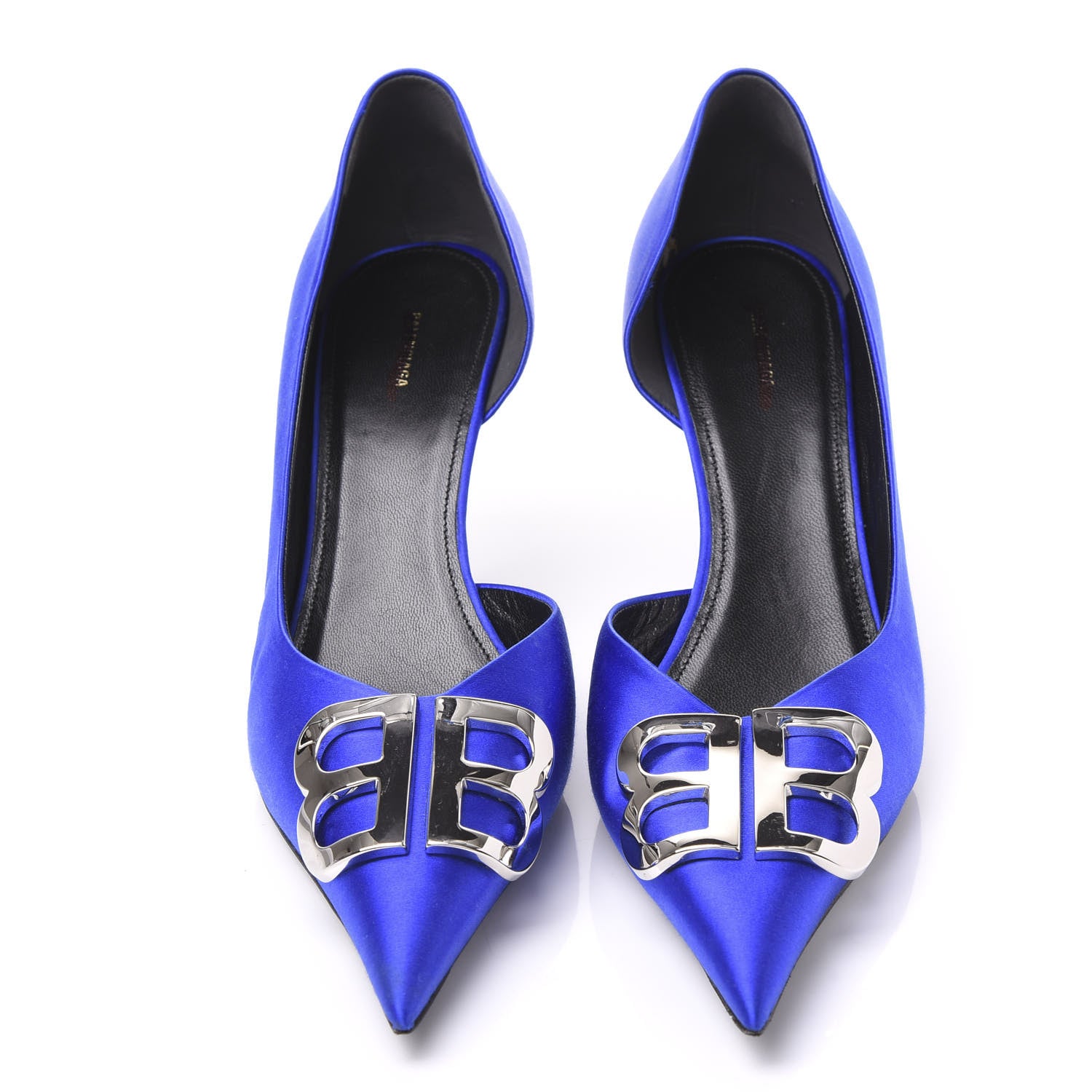 Balenciaga Satin Talon d'Orsay Pumps 40 Bleu 3 of 8